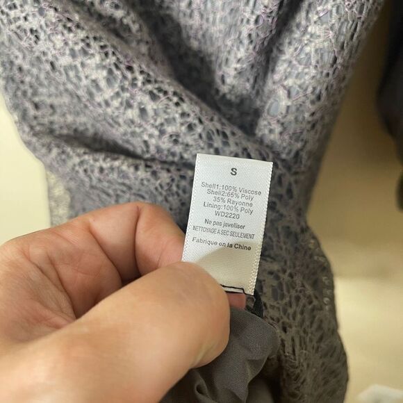 Addison adress Womens Small Purple Lace Long Sleeve Mini - Picture 4 of 13